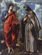 El Greco SS.John the Evangelist and Francis France oil painting artist